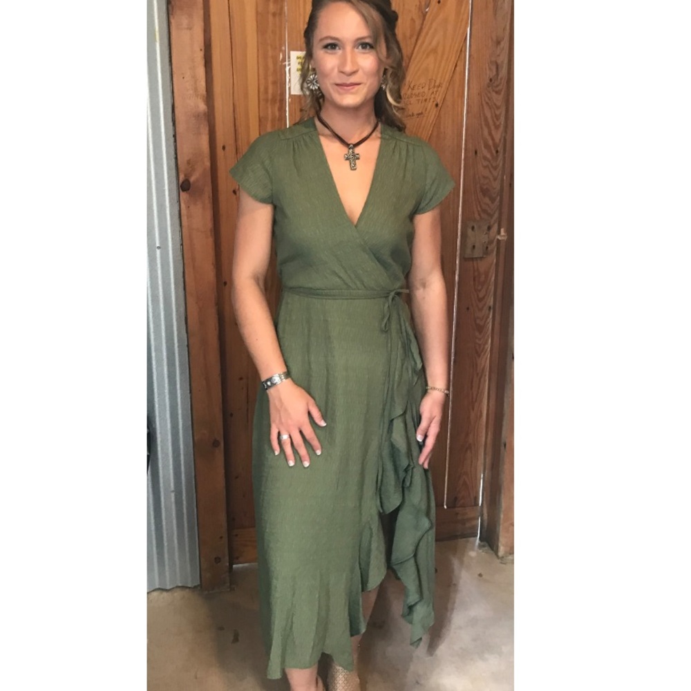 Rustic, Country Chic, Green Dress